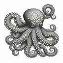 cute octopus tattoo design idea