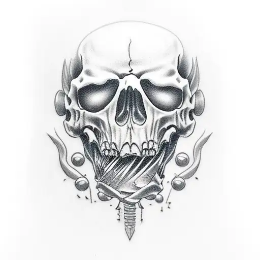 sportbike rider death tattoo design idea