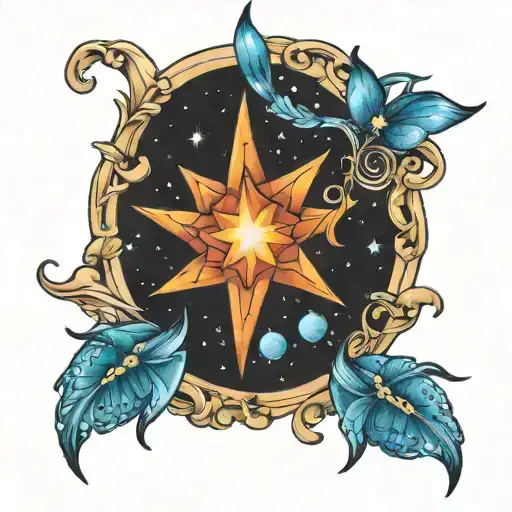 pleiades pisces sign tattoo design idea
