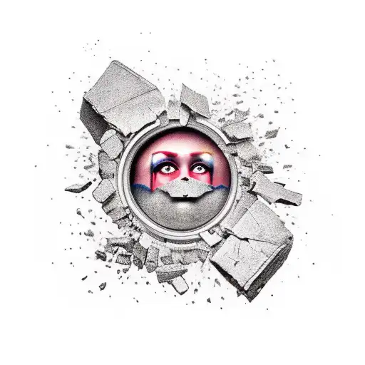 the word "Imperfect" with the letters perfect falling apart  tattoo design idea