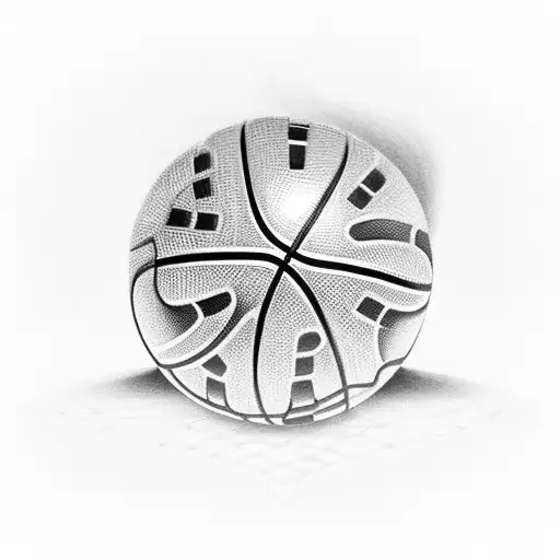 Basketball in loving memory tattoo design idea