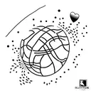 Basketball in loving memory tattoo design idea