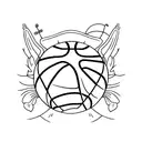 Basketball in loving memory tattoo design idea