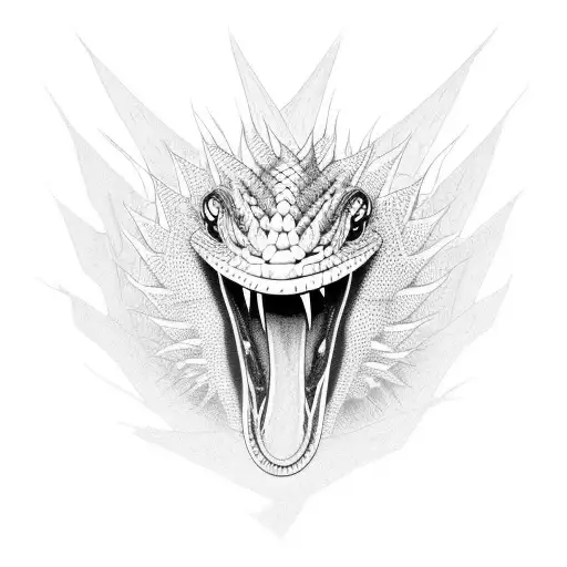 Spiny Bush Viper tattoo design idea