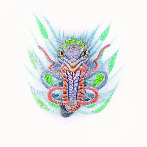 Spiny Bush Viper tattoo design idea