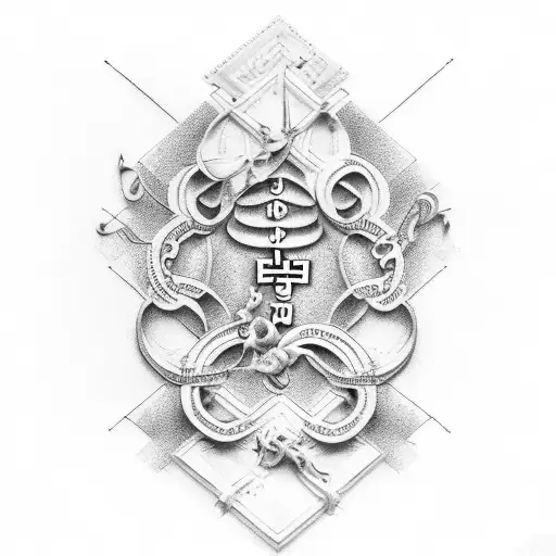 korean grandmas favorite bible phrase with her birth to death date tattoo design idea