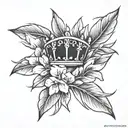 half laurel crown with oleander tattoo design idea