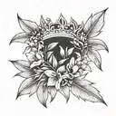 half laurel crown with oleander tattoo design idea