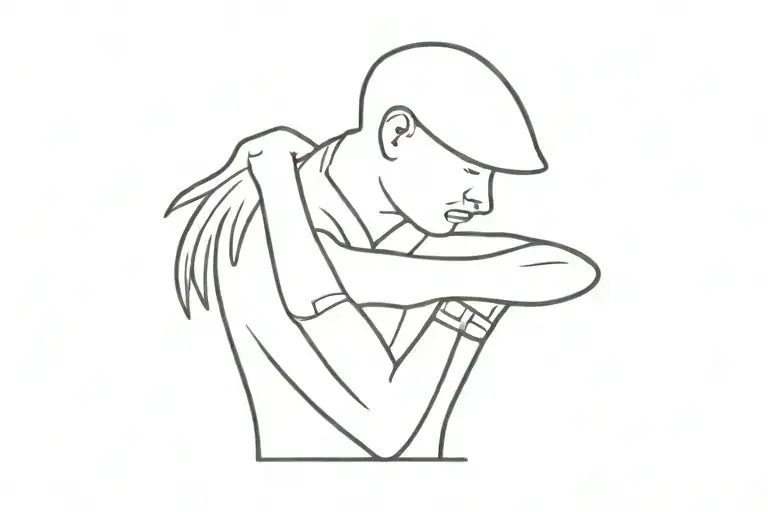 pimp coat choking someone tattoo design idea