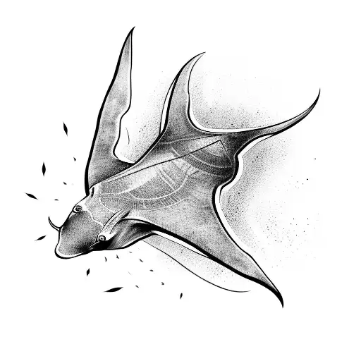 Manta Ray tattoo design idea