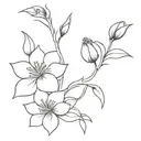 blind mute flower  tattoo design idea
