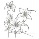 blind mute flower  tattoo design idea