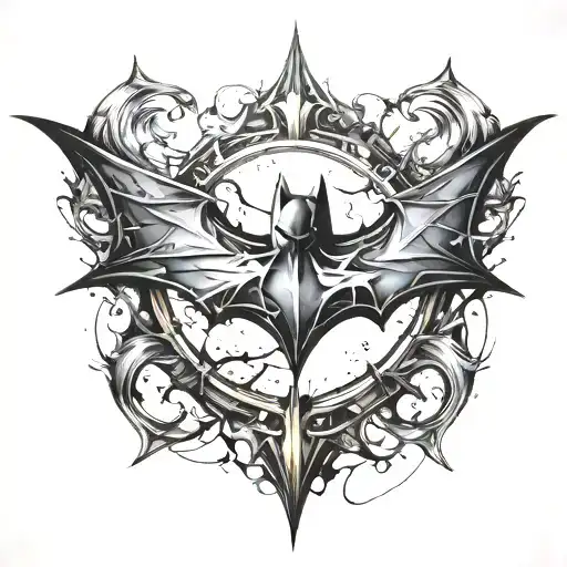 Batman logo tattoo design idea