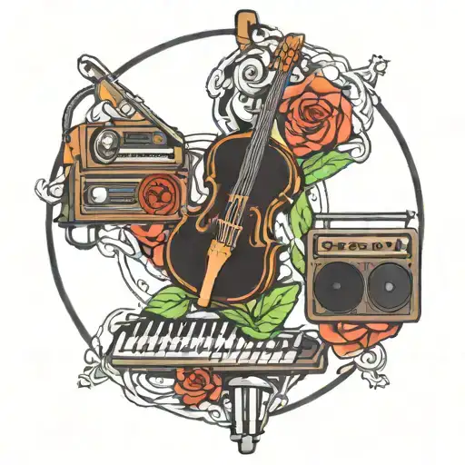 techno music themed tattoo tattoo design idea