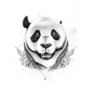 Samantha con panda tattoo design idea