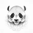 Samantha con panda tattoo design idea