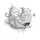 couch potato tattoo design idea