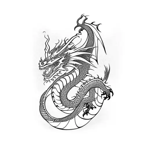 Dragon tattoo design idea