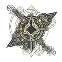 athena  minimal tattoo gaming tattoo design idea