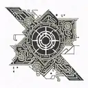 athena  minimal tattoo gaming tattoo design idea