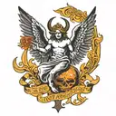 Lucifer fall from heaven tattoo design idea