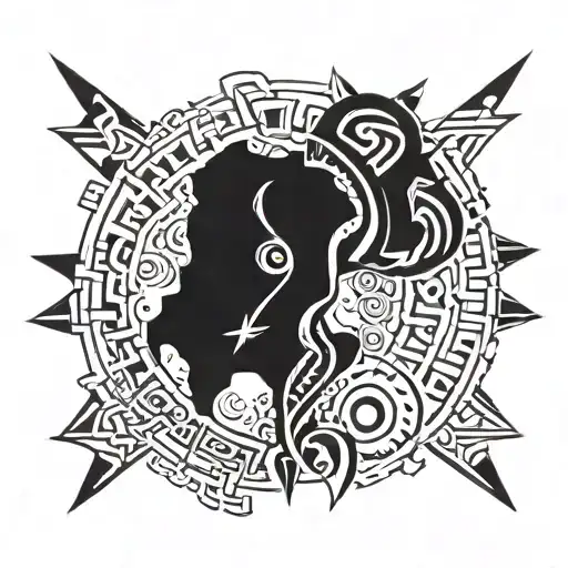 african continent tattoo design idea