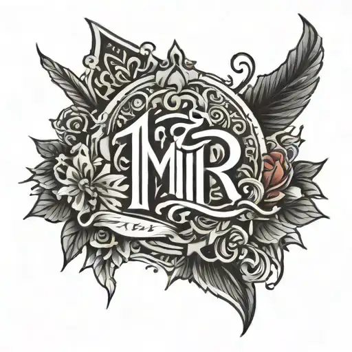tattoo with the combination of the names Amir, Etai, Karin tattoo design idea