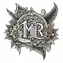 tattoo with the combination of the names Amir, Etai, Karin tattoo design idea