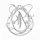 tattoo with the combination of the names Amir, Etai, Karin tattoo design idea