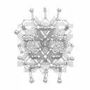 A THC molecules representation tattoo design idea