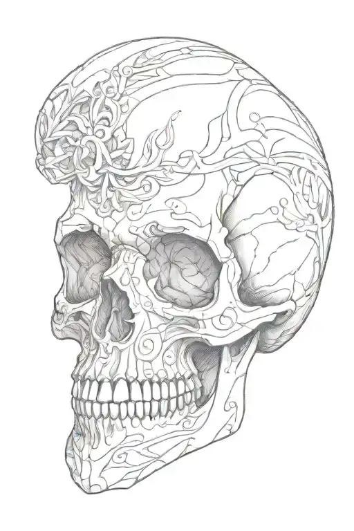 Skull Mysterious tattoo design idea