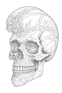 Skull Mysterious tattoo design idea
