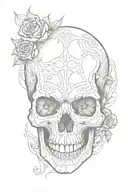 Skull Mysterious tattoo design idea