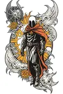 Sun And Moon Knight tattoo design idea