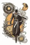 Sun And Moon Knight tattoo design idea