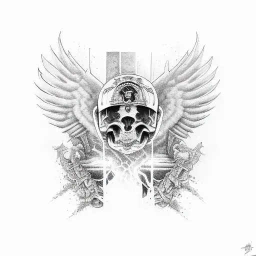 Damon's snd angels  tattoo design idea