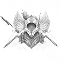 Damon's snd angels  tattoo design idea