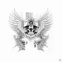 Damon's snd angels  tattoo design idea