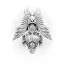 Damon's snd angels  tattoo design idea