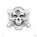 fight between heaven and hell  tattoo design idea