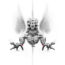 fight between heaven and hell  tattoo design idea