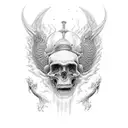 fight between heaven and hell  tattoo design idea