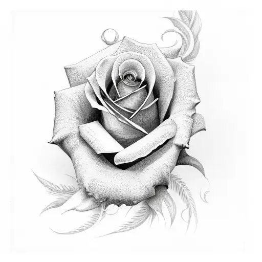 Zamuel name with rose tattoo design idea