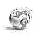ball with CR7 words  tattoo design idea