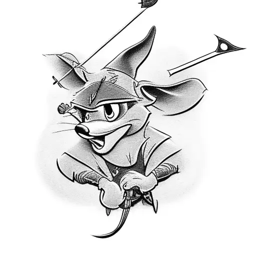 disney robin hood tattoo design idea