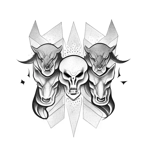 Symbolic representation of the Four Horsemen of the Apocalypse tattoo design idea