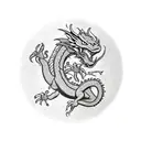 dying dragon wrapped around globe tattoo design idea