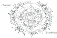 Strength Wisdom Charm Enigma tattoo design idea