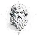 The name "ARISTOTLE ATLAS" in ancient Greek writing, The Greek titan atlas Greek mythology, date 08/20/2021 tattoo design idea