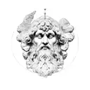 The name "ARISTOTLE ATLAS" in ancient Greek writing, The Greek titan atlas Greek mythology, date 08/20/2021 tattoo design idea
